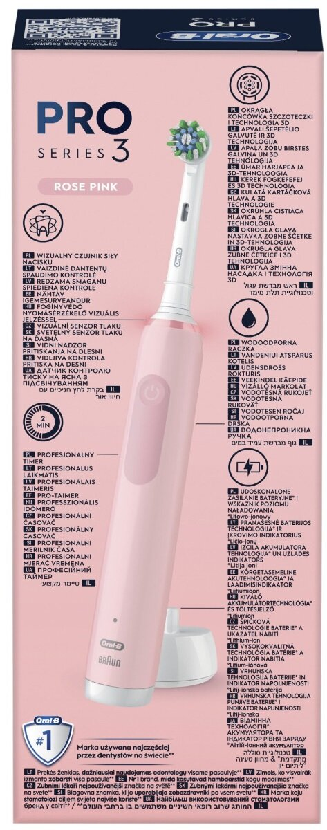 Szczoteczka elektryczna ORAL-B PRO3 CROSS ACTION Pink