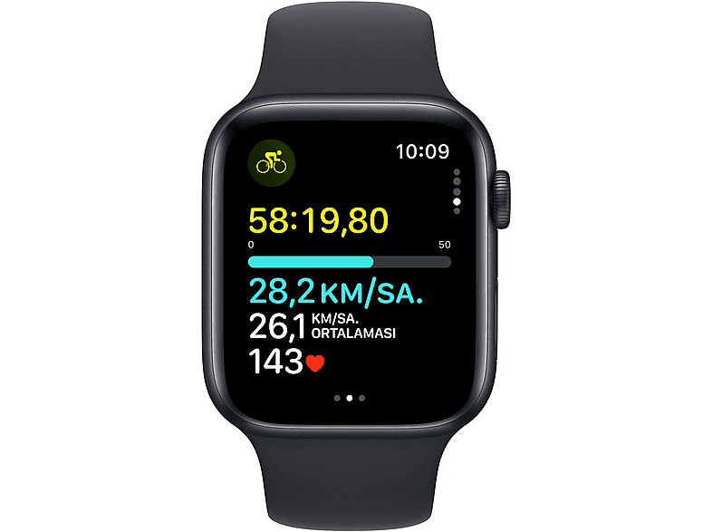 APPLE Watch SE 2023 GPS MRE93TU/A  44 mm Gece Yarısı Alüminyum Kasa ve Gece Yarısı Spor Kordon - M/L_5