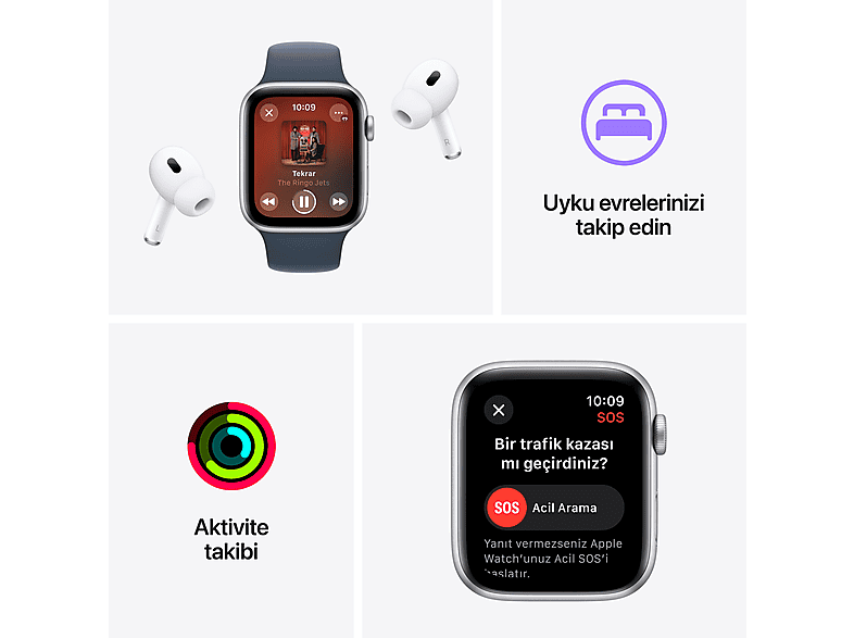 APPLE Watch SE 2023 GPS MRE93TU/A  44 mm Gece Yarısı Alüminyum Kasa ve Gece Yarısı Spor Kordon - M/L_6