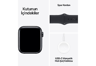 APPLE Watch SE 2023 GPS MR9X3TU/A  40 mm Gece Yarısı Alüminyum Kasa ve Gece Yarısı Spor Kordon - S/M_7