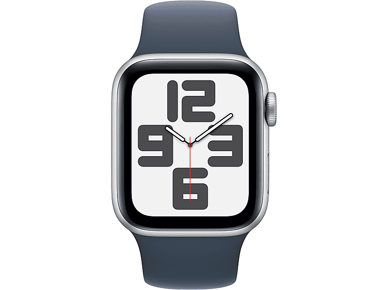 APPLE Watch SE 2023 GPS MRE13TU/A  40 mm Gümüş Rengi Alüminyum Kasa ve Fırtına Mavisi Spor Kordon - S/M_1