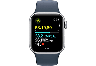 APPLE Watch SE 2023 GPS MRE13TU/A  40 mm Gümüş Rengi Alüminyum Kasa ve Fırtına Mavisi Spor Kordon - S/M_5