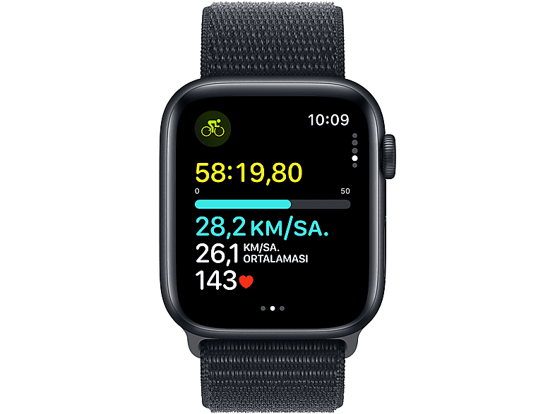 APPLE Watch SE 2023 GPS MREA3TU/A  44 mm Gece Yarısı Alüminyum Kasa ve Gece Yarısı Spor Loop_5