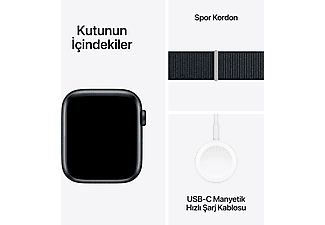 APPLE Watch SE 2023 GPS MREA3TU/A  44 mm Gece Yarısı Alüminyum Kasa ve Gece Yarısı Spor Loop_7