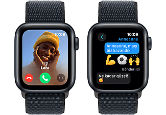 APPLE Watch SE 2023 GPS MRE03TU/A  40 mm Gece Yarısı Alüminyum Kasa ve Gece Yarısı Spor Loop_3