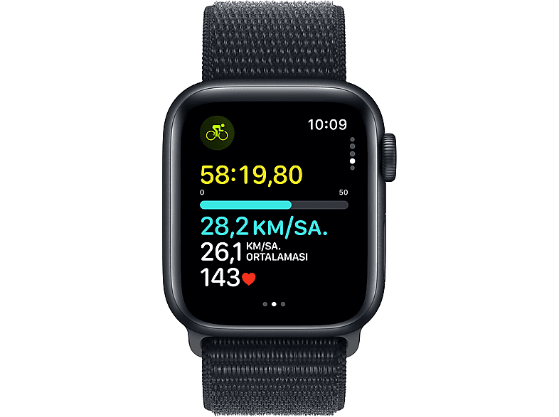 APPLE Watch SE 2023 GPS MRE03TU/A  40 mm Gece Yarısı Alüminyum Kasa ve Gece Yarısı Spor Loop_5