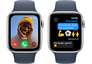 APPLE Watch SE 2023 GPS MREE3TU/A  44 mm Gümüş Rengi Alüminyum Kasa ve Fırtına Mavisi Spor Kordon - M/L_3