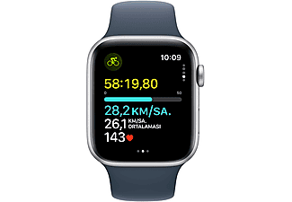 APPLE Watch SE 2023 GPS MREE3TU/A  44 mm Gümüş Rengi Alüminyum Kasa ve Fırtına Mavisi Spor Kordon - M/L_5