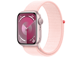 APPLE Watch Series 9 GPS MR953TU/A  41 mm Pembe Alüminyum Kasa ve Uçuk Pembe Spor Loop