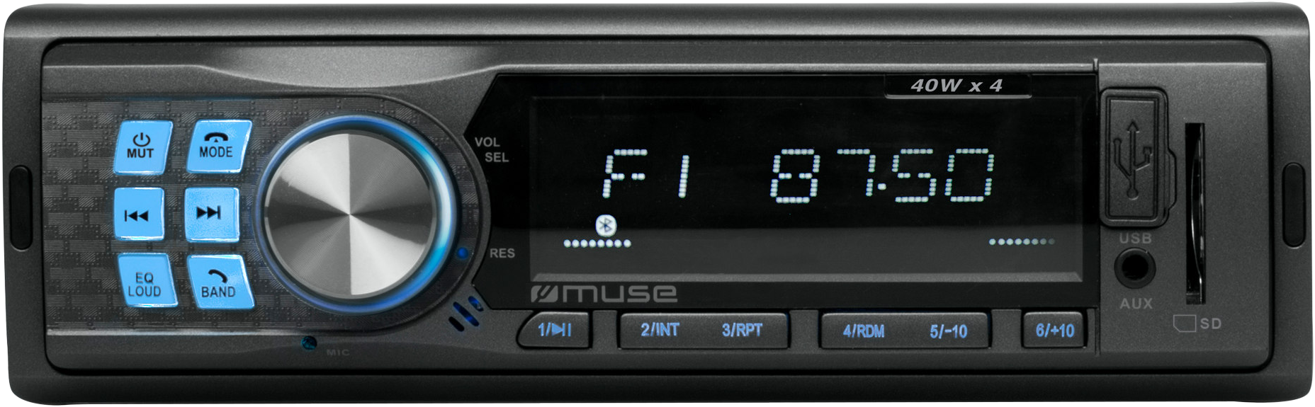 MUSE M-195 BT Bluetooth autórádió fejegység, 4x40W