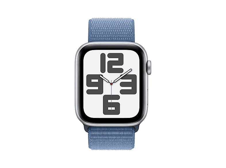 APPLE Watch SE 2023 GPS MREF3TU/A  44 mm Gümüş Rengi Alüminyum Kasa ve Buz Mavisi Spor Loop_1