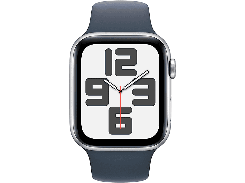 APPLE Watch SE 2023 GPS MREC3TU/A  44 mm Gümüş Rengi Alüminyum Kasa ve Fırtına Mavisi Spor Kordon - S/M_1