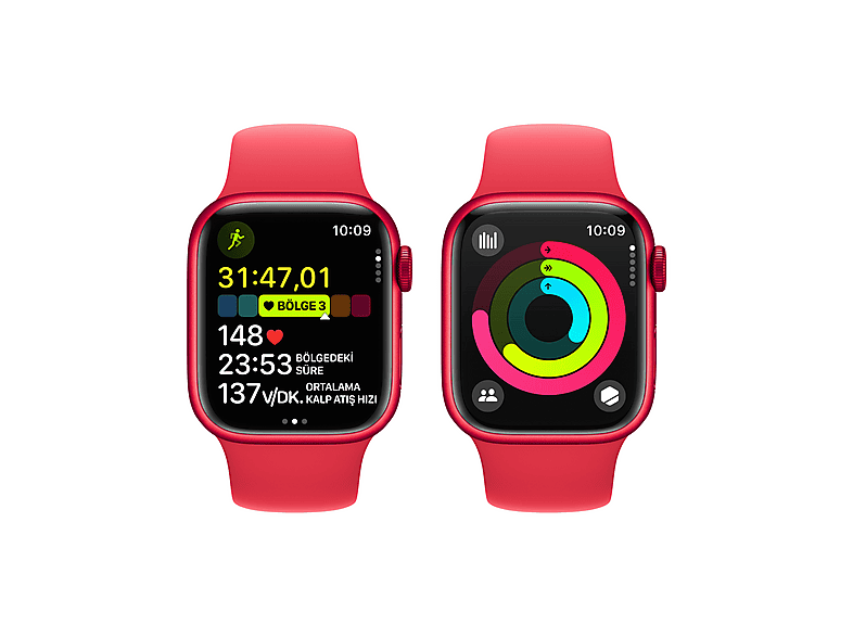 APPLE Watch Series 9 GPS MRXH3TU/A  41 mm PRODUCT(RED) Alüminyum Kasa ve (PRODUCT)RED Spor Kordon - M/L_7