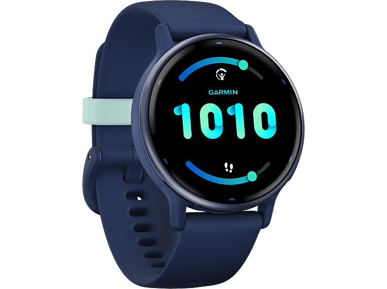 GARMIN vívoactive 5 Fitness Smartwatch Faserverstärktes Polymer Silikon, 125-190 mm, Königsblau/Blau Metallic