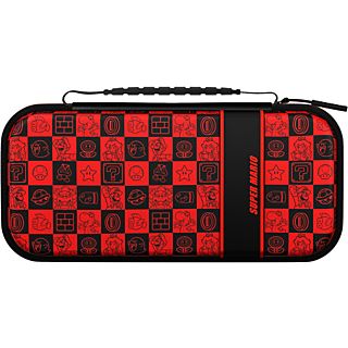 Funda - PDP Travel Case Plus Glow Super Icon, Para Nintendo Switch, Con cremallera, Rojo y negro