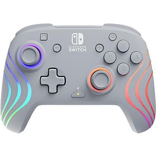 Mando Nintendo Switch - PDP Afterglow Wave Wired Controller, Para Nintendo Switch, Con cable, Gris