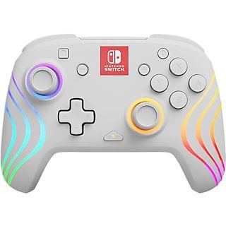 Mando Nintendo Switch - PDP Afterglow Wave Wired Controller, Para Nintendo Switch, Con cable, Blanco