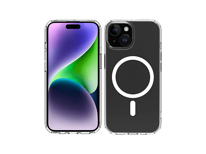 Funda móvil - Muvit for Change Magsafe, Para iPhone 15 , Materiales reciclables, Transparente