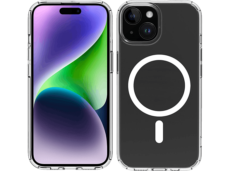 Funda móvil - Muvit for Change Magsafe, Para iPhone 15 Plus, Materiales reciclables, Transparente