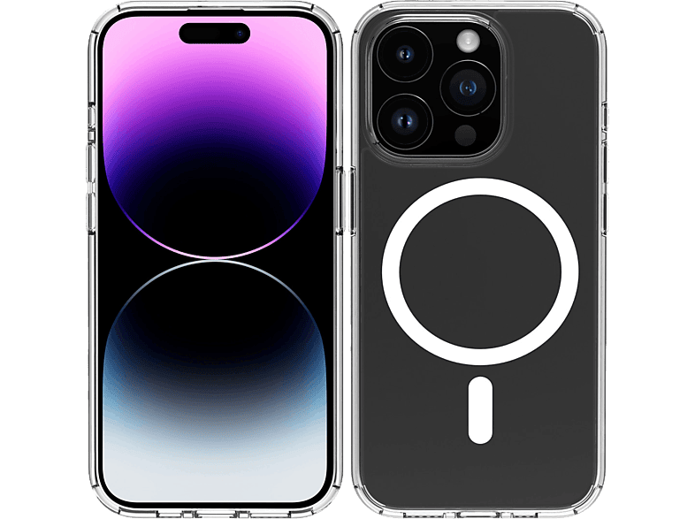 Funda móvil - Muvit for Change Magsafe, Para iPhone 15 Pro Max, Materiales reciclables, Transparente