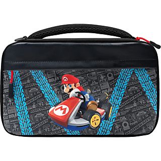 Funda - PDP Mesenger Case Glow Kart Drift, Compartimentos accesorios, Para Nintendo Switch, Azul