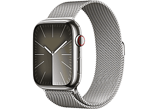 APPLE Watch Series 9 GPS + Cellular MRMQ3TU/A  45 mm Gümüş Rengi Paslanmaz Çelik Kasa ve Gümüş Rengi Milano Loop