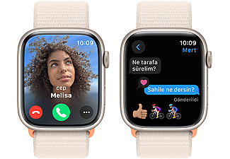 APPLE Watch Series 9 GPS MR983TU/A  45 mm Yıldız Işığı Alüminyum Kasa ve Yıldız Işığı Spor Loop_5