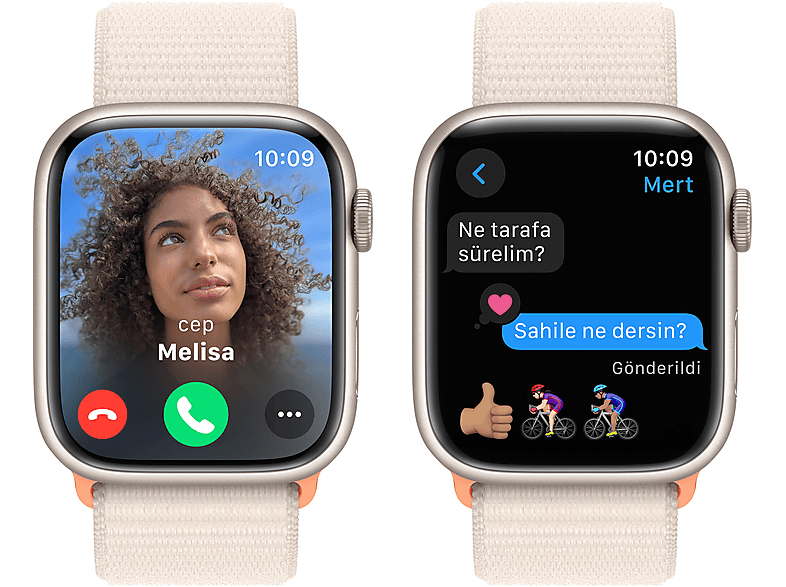 APPLE Watch Series 9 GPS MR983TU/A  45 mm Yıldız Işığı Alüminyum Kasa ve Yıldız Işığı Spor Loop_5