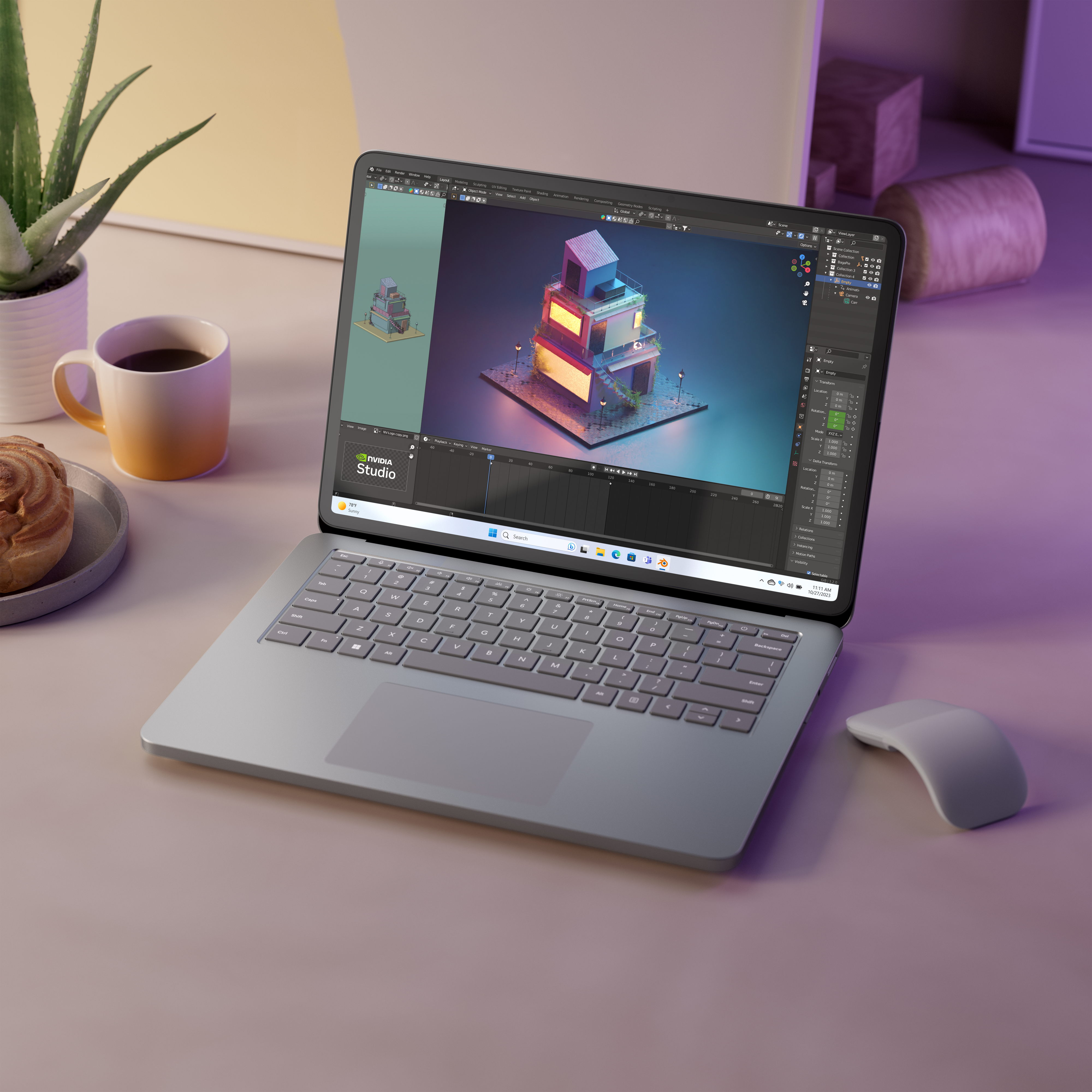 MICROSOFT Surface Laptop Studio 2, Convertible 2 in 1 Laptop, mit