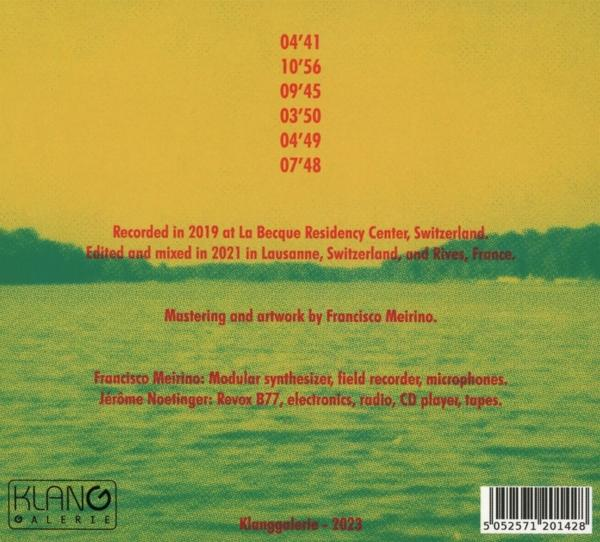 CD-Cover mit Text und Zeitstempeln. Gelb-grüner Hintergrund.
