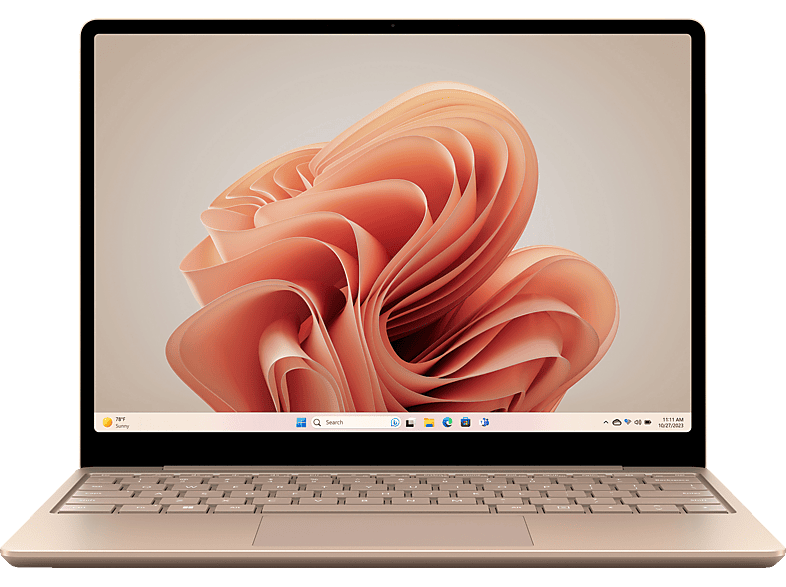 MICROSOFT Surface Laptop Go 3, Notebook, mit 12,45 Zoll Display Touchscreen, Intel® Core™ i5 i5-1235U Prozessor, 8 GB RAM, 256 GB SSD, Intel® Iris® Xe, Sandstein Windows 11 (64 Bit)
