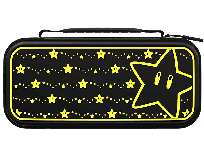 Funda Nintendo Switch - PDP Travel Case Plus Glow Stars, Para Switch, Con cremallera, Negro y amarillo