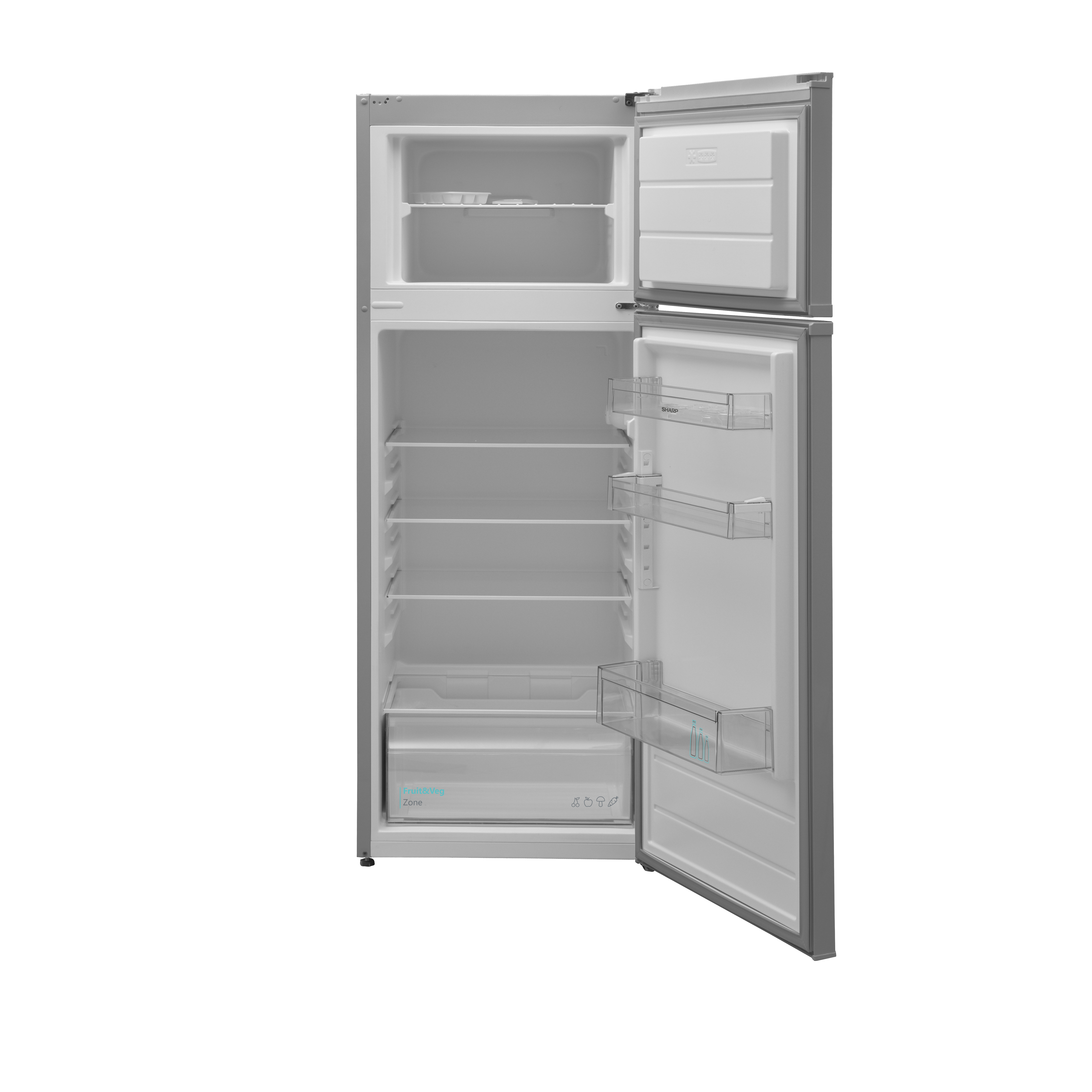 SHARP SJ-FTB01ITXSD-EU Kühlgefrierkombination (D, 212 l, 1450 mm hoch, Silber)