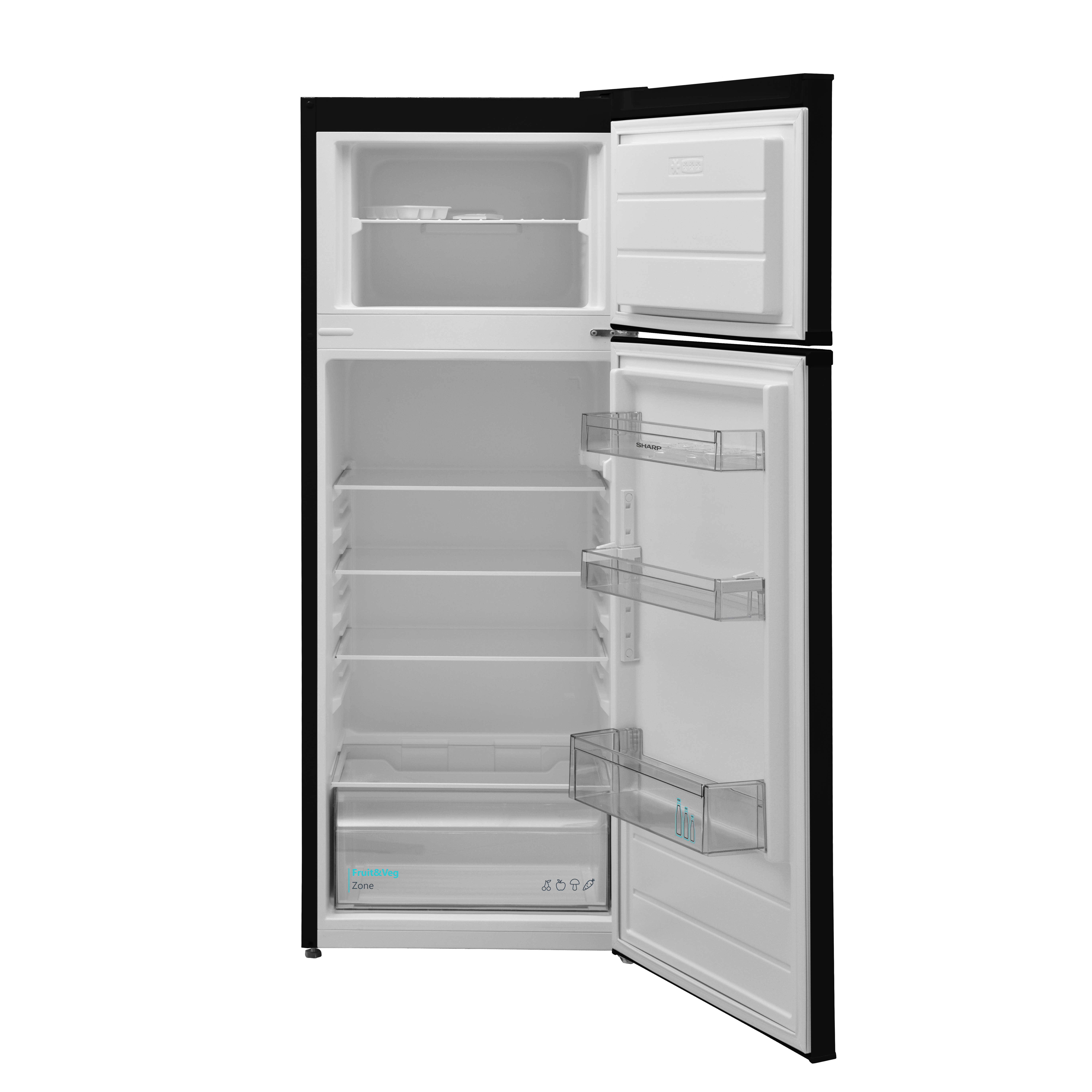 SHARP SJ-FTB01ITXBD-EU Kühlgefrierkombination (D, 212 l, 1450 mm hoch, Schwarz)