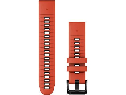 GARMIN QuickFit 22 - Bracciale per orologio (Rosso Fiamma/Grafite/Nero)