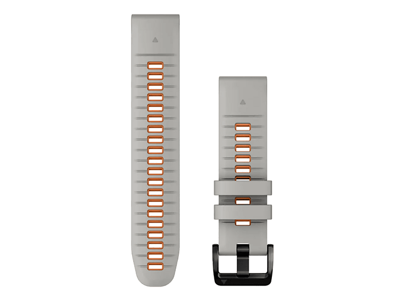 Garmin Uhrenarmband QuickFit® 22mm, Silikon, Nebelgrau/Glutorange