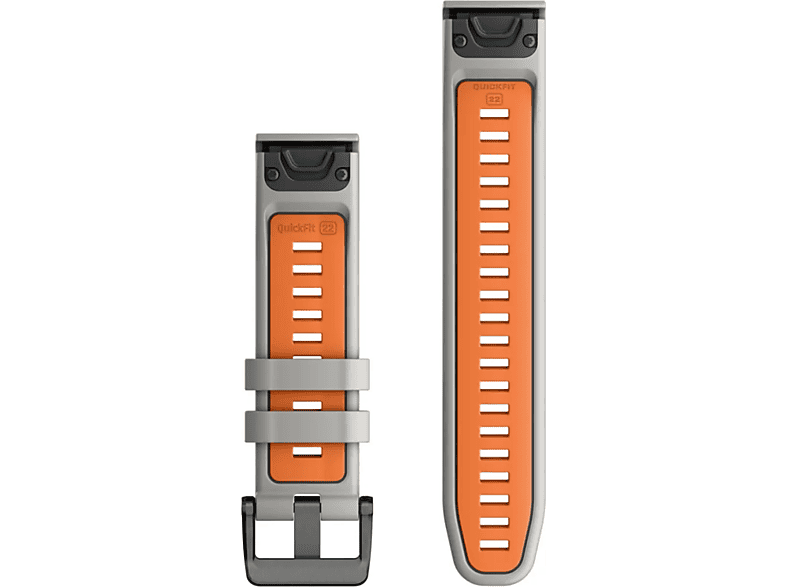 Garmin Uhrenarmband QuickFit® 22mm, Silikon, Nebelgrau/Glutorange — Foto 2 von 2