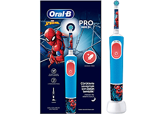 ORAL B Vitality Pro Spiderman Özel Seri Çocuklar İçin Şarj Edilebilir Diş Fırçası D103_1