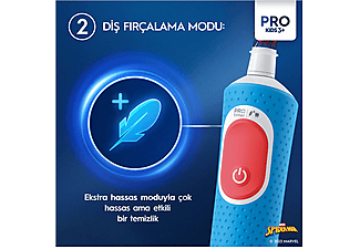 ORAL B Vitality Pro Spiderman Özel Seri Çocuklar İçin Şarj Edilebilir Diş Fırçası D103_2