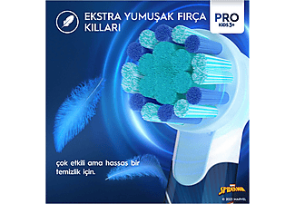 ORAL B Vitality Pro Spiderman Özel Seri Çocuklar İçin Şarj Edilebilir Diş Fırçası D103_3