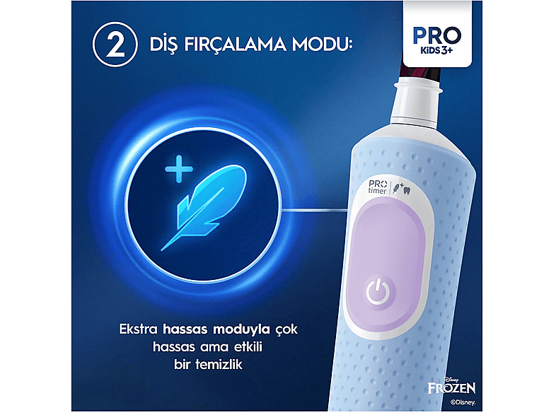 ORAL B Vitality Pro Frozen Özel Seri Çocuklar İçin Şarj Edilebilir Diş Fırçası D103_2