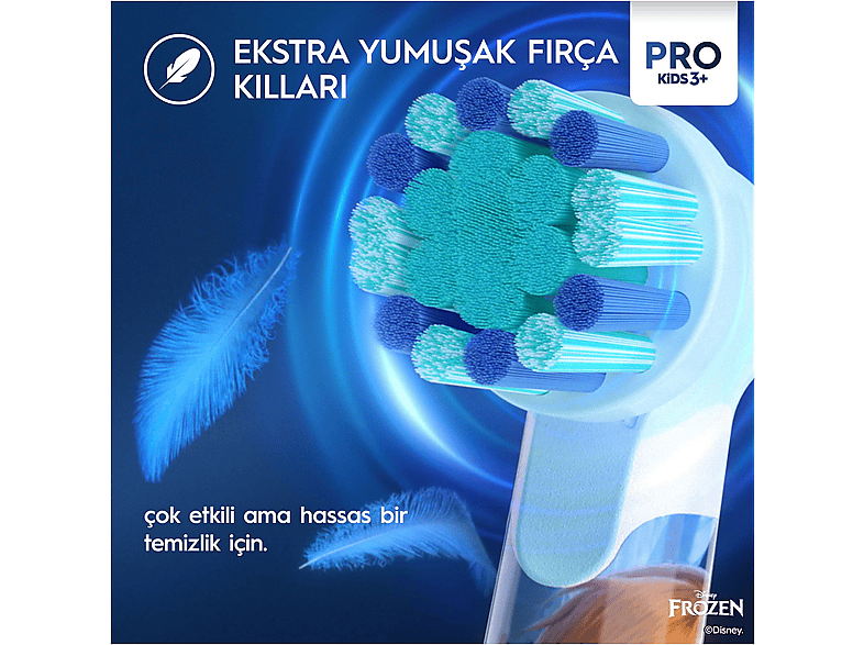 ORAL B Vitality Pro Frozen Özel Seri Çocuklar İçin Şarj Edilebilir Diş Fırçası D103_3