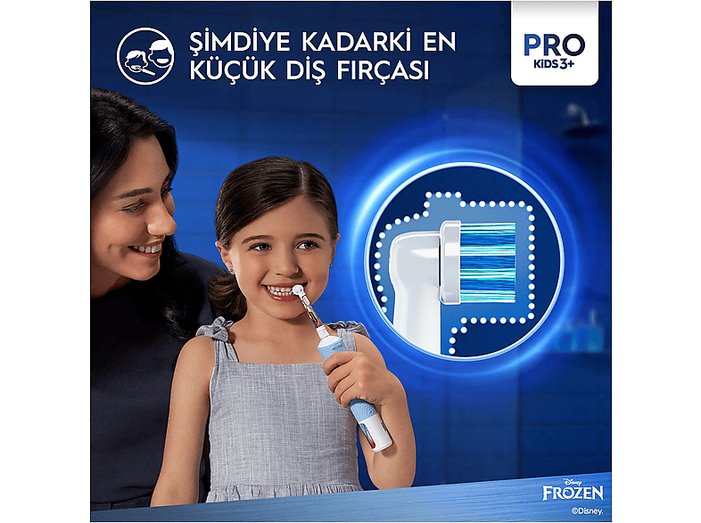 ORAL B Vitality Pro Frozen Özel Seri Çocuklar İçin Şarj Edilebilir Diş Fırçası D103_5