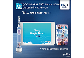 ORAL B Vitality Pro Frozen Özel Seri Çocuklar İçin Şarj Edilebilir Diş Fırçası D103_7