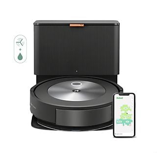 Robot friegasuelos - iRobot Roomba Combo j5+, 750 w, 360 ml, 72 min Autonomía, Grafito