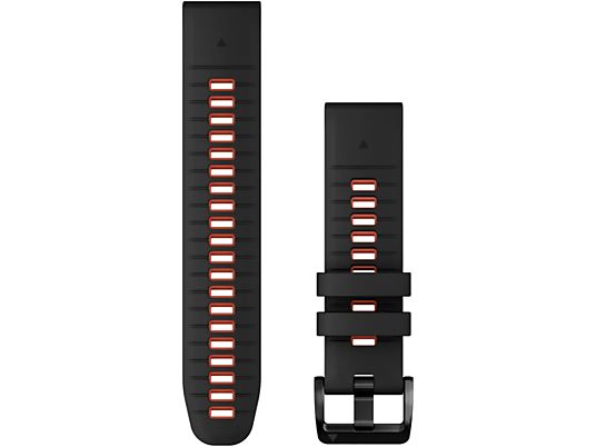 GARMIN QuickFit 22 - Bracciale per orologio (Nero/rosso fiamma)