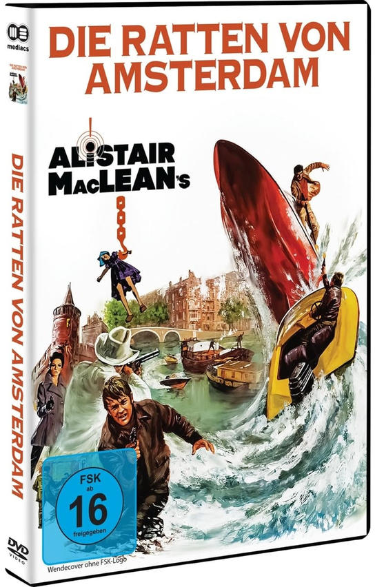 DVD-Cover: 'Die Ratten von Amsterdam', mit einer Bootszene.