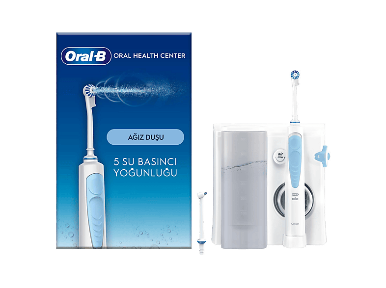 ORAL B Ağız Sağlığı Merkezi Ağız Duşu, 1 Oxyjet Başlığı, 1 Water Jet Başlığı_0