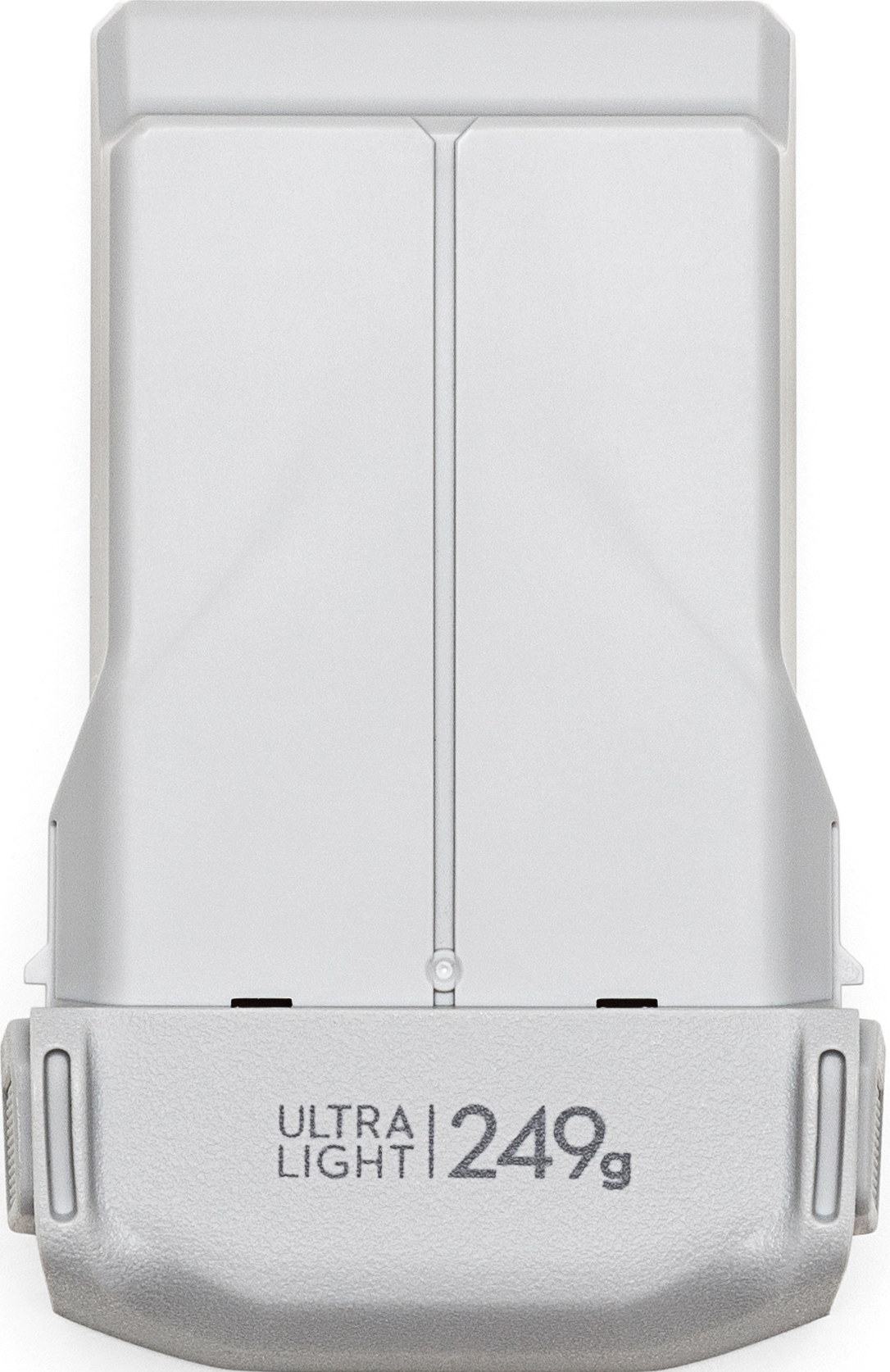 Une batterie de drone blanche. Elle porte le texte 'ULTRA LIGHT 249g' en bas.