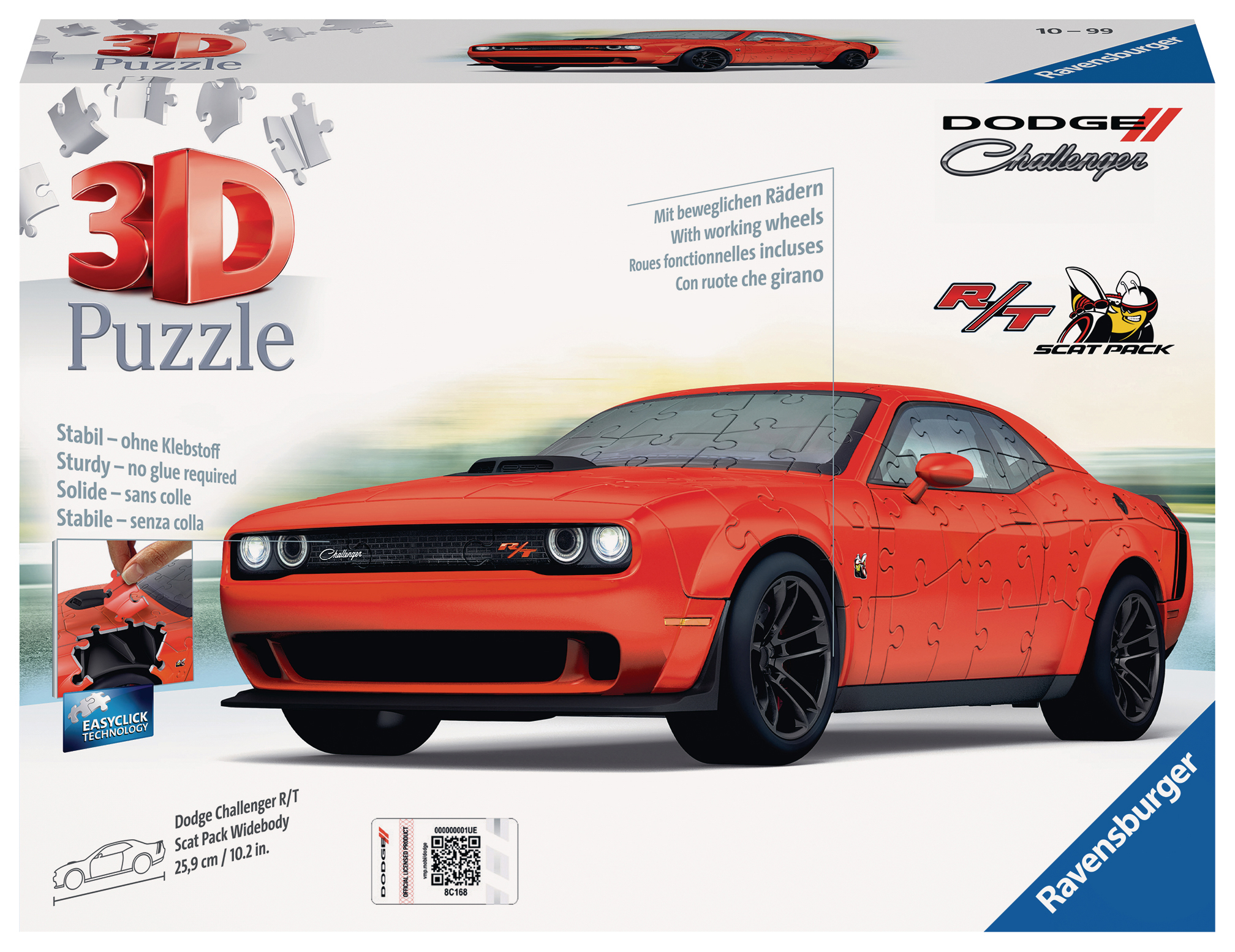 Puzzle RAVENSBURGER 3D Pack R/T Widebody Challenger Dodge Scat